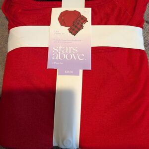 Stars Above Cozy Red Pajama Set